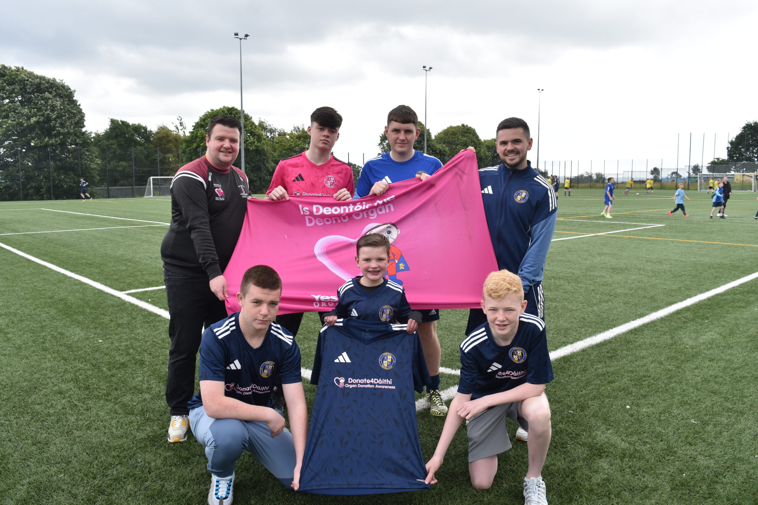 Newhill FC Launch U18 Kit Featuring Donate4Dáithí as Main Sponsor article image