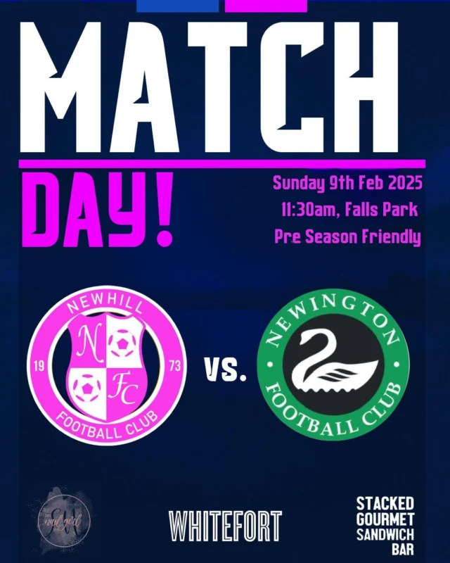 💙💛🩷Senior Ladies 🩷💛💙

Match day for our senior ladies who host Newington in a pre season friendly at the Falls Park!

Good luck, all support welcome!⚽️

Newhill Senior Ladies are proudly sponsored by 
🤝 Stacked Glen Road 🤝
🤝 My Nail Girl 🤝
🤝 The Whitefort 🤝
