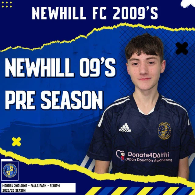 Newhill FC U16s (2009s) are adding to their squad ahead of the 2025/26 season.

Pre-season starts on Monday 2nd June at 5:30PM in Falls Park, and we’re inviting a few new players to come along and get involved.

If you’re born in 2009 and want to be part of a committed, competitive team, get in touch for more info or come down and join us.