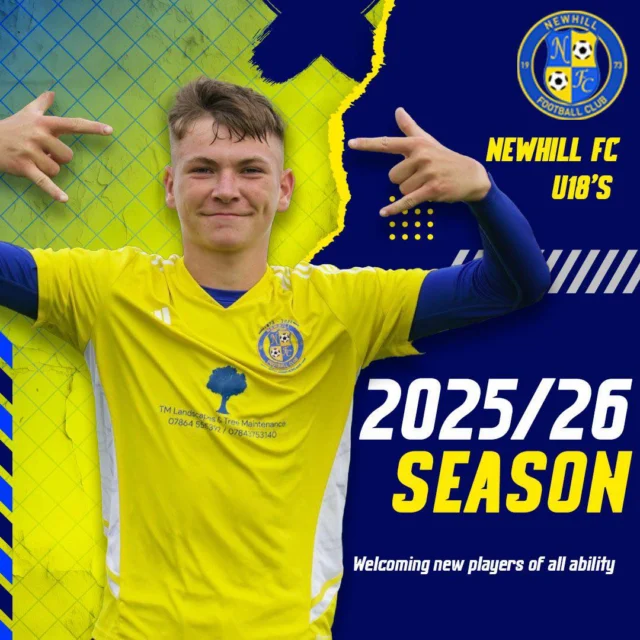 💙💛⚽️Newhill 2008’s⚽️💛💙

We’re back on Monday 2nd June from 5:30–7:00pm at Whiterock Leisure Centre as we kick off our final season at U18 level.

With two squads competing in the SBYFL, we’re welcoming new players to join a strong group preparing for one last big season together.

If you’re looking for a competitive and committed team environment with a clear pathway into senior football — come down and get involved!